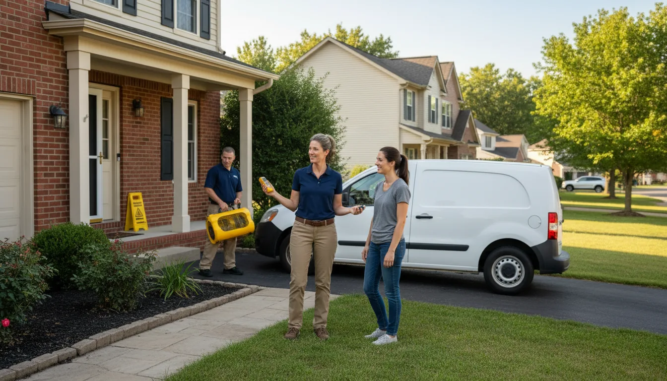 Residential water damage restoration in Macomb, IL